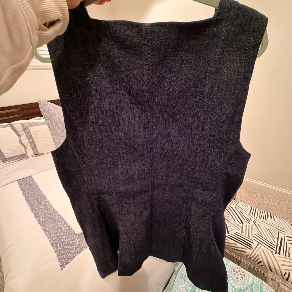 NWT Maeve Denim Sleeveless Vest with Pockets - Picture 3 of 3